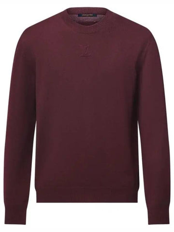 Embossed cashmere crew neck 1AGIHH - LOUIS VUITTON - BALAAN 1