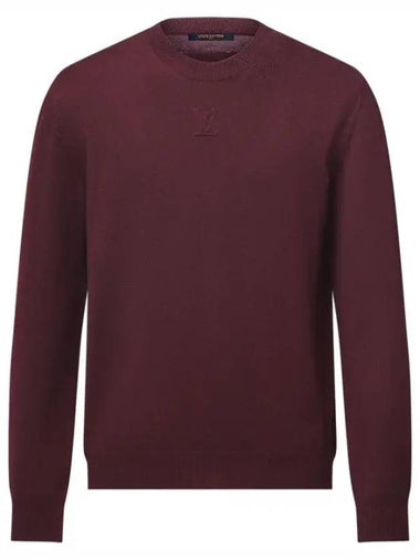 Embossed cashmere crew neck 1AGIHH - LOUIS VUITTON - BALAAN 1