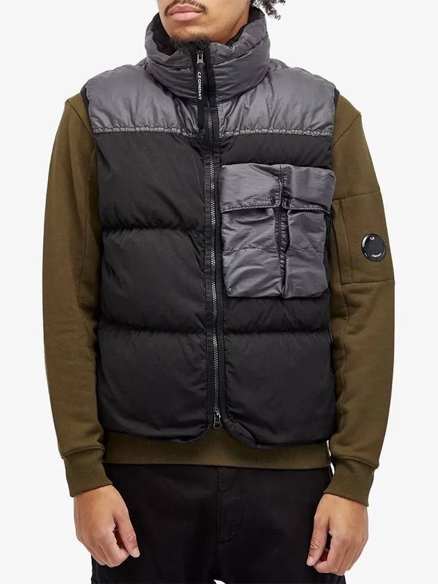 Eco Chrome-R Mixed Down Vest Black - CP COMPANY - BALAAN 3