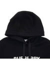 Logo Print Cotton Oversized Hoodie Black - BURBERRY - BALAAN 4