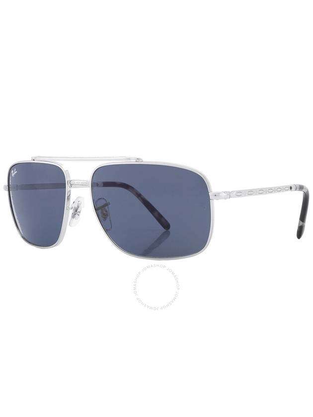 Eyewear Tinted Lens Double Bridge Square Sunglasses Blue - RAY-BAN - BALAAN 4