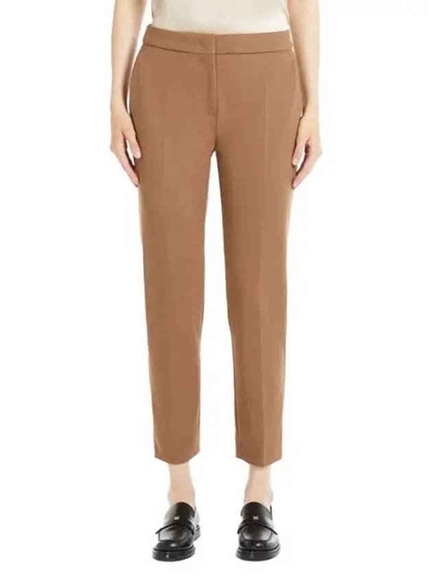 Pegno Viscose Straight Pants Tobacco - MAX MARA - BALAAN 3