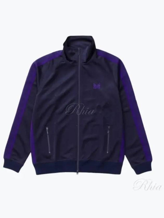 Poly Smooth Logo Track Jacket Navy - NEEDLES - BALAAN 2