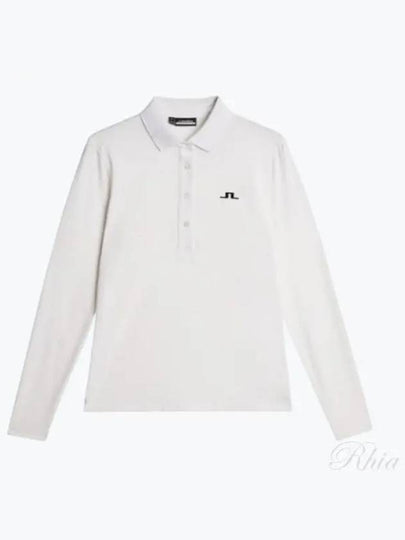 Flor Logo Polo Long Sleeve T-Shirt White - J.LINDEBERG - BALAAN 2