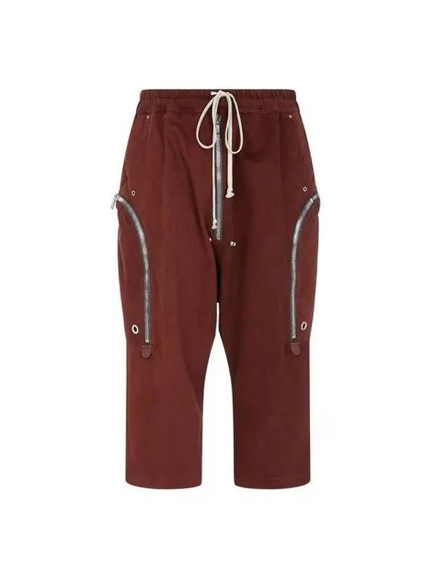 MEN Zipper Around Soft Pants Brown 270727 - RICK OWENS - BALAAN 1