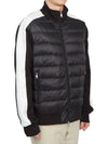 Logo Patch Nylon Padded Cardigan Black - MONCLER - BALAAN 5