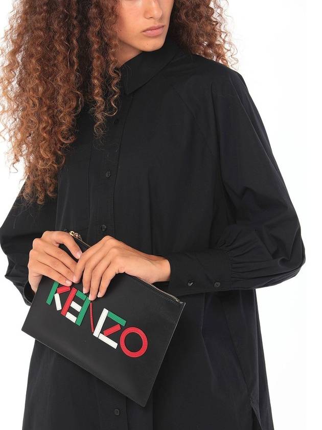 Kenjo A4 Color Block Leather Clutch - KENZO - BALAAN 4