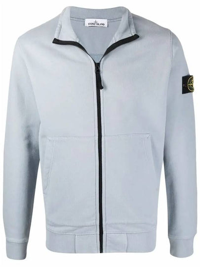 Wappen Patch Cotton Zip-up Jacket Sky Blue - STONE ISLAND - BALAAN 2