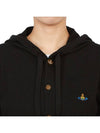 Embroidered Logo Hoodie Cardigan Black - VIVIENNE WESTWOOD - BALAAN 8