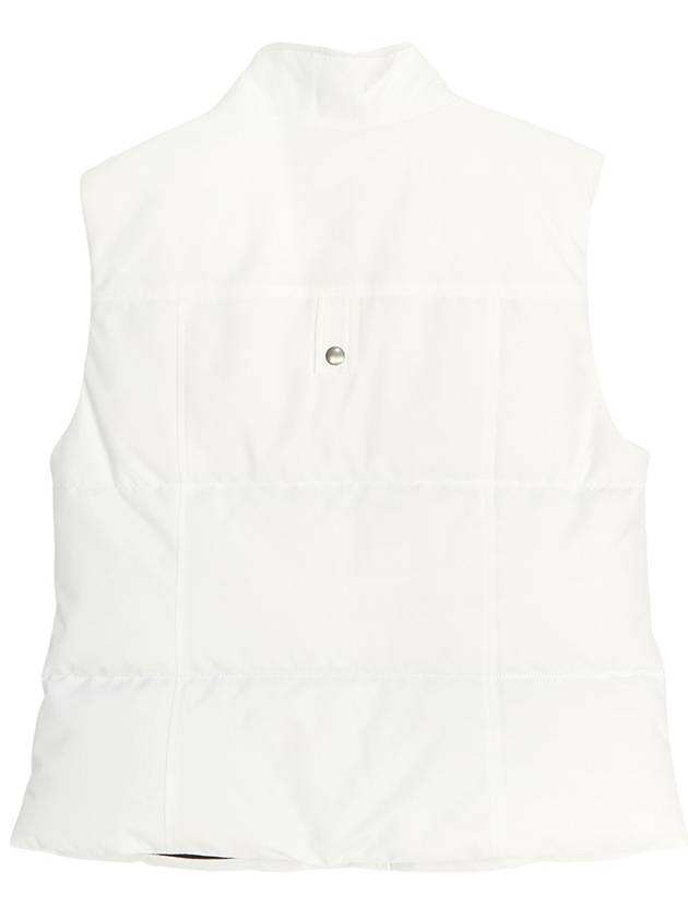 Women's Logo Patch Zipper Padded Vest White - MOOSE KNUCKLES - BALAAN 3