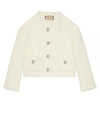 Wool Blazer Metal GG Button Jacket Ivory - GUCCI - BALAAN 2