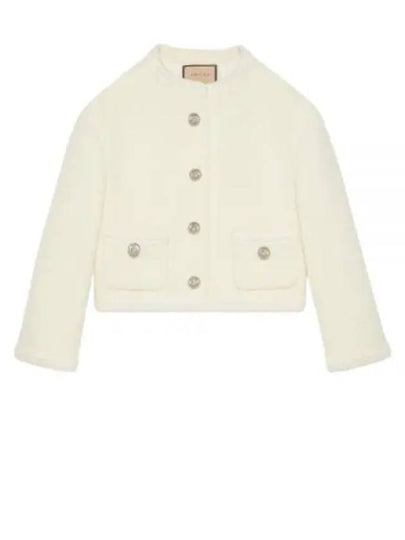 Wool Blazer Metal GG Button Jacket Ivory - GUCCI - BALAAN 2