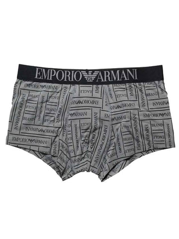 Eagle Brand Logo Band Briefs Black Grey - EMPORIO ARMANI - BALAAN 1