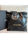 22 Bag Small Black Gold Chain AS3260 - CHANEL - BALAAN 5