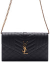 Cassandre Monogram Chain Cross Bag Black - SAINT LAURENT - BALAAN 3