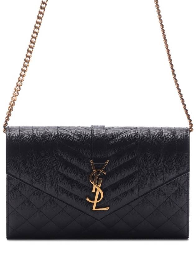 Cassandre Monogram Chain Cross Bag Black - SAINT LAURENT - BALAAN 3