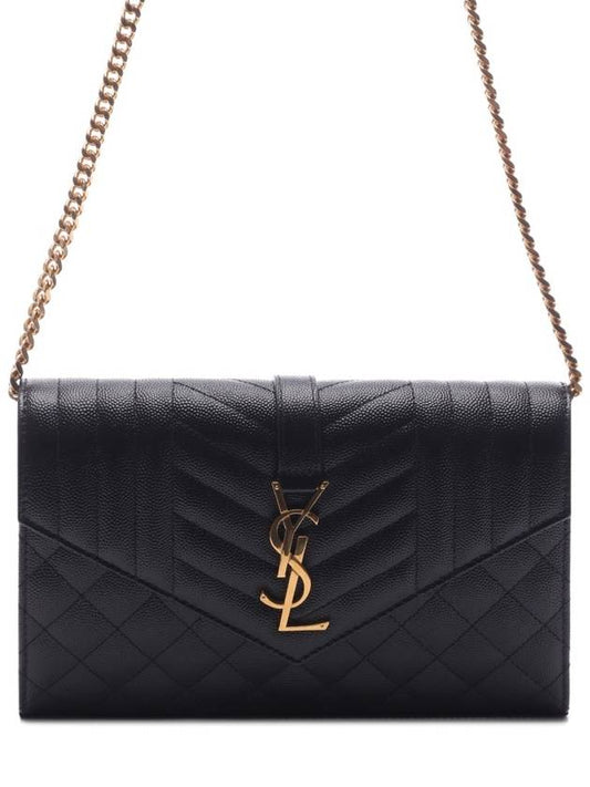 Cassandre Monogram Chain Cross Bag Black - SAINT LAURENT - BALAAN 2