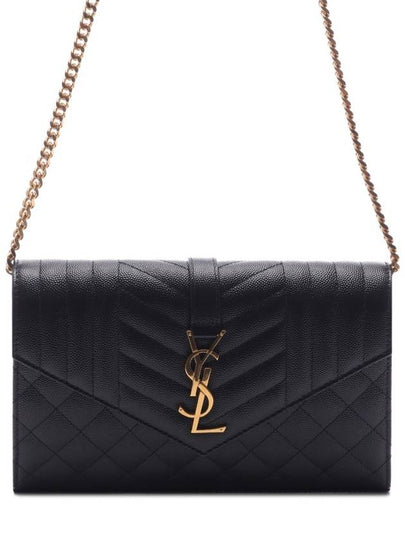 Cassandre Monogram Chain Cross Bag Black - SAINT LAURENT - BALAAN 2