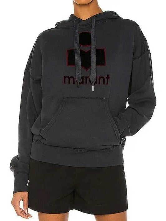 Mansel Big Logo Hoodie Faded Black - ISABEL MARANT - BALAAN 1