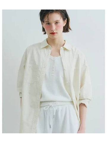 OVERSIZED POCKET SHIRTS LIGHT BEIGE - BENSIMON - BALAAN 1