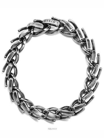 Tiffany Forge medium link bracelet black sterling silver - TIFFANY & CO. - BALAAN 1