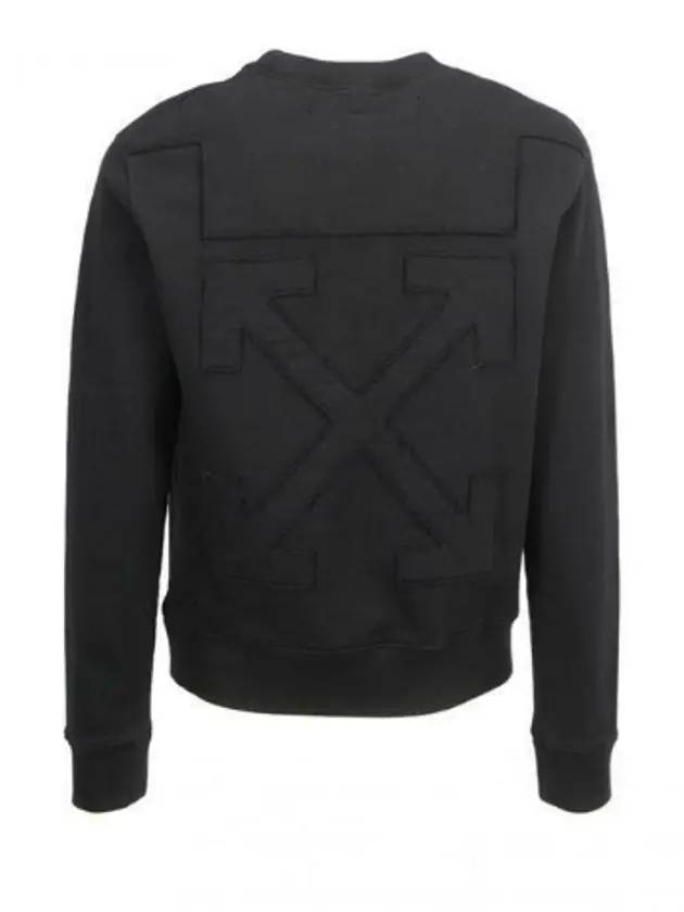 Arrow Logo Slim Crew Neck Sweatshirt Black - OFF WHITE - BALAAN 1