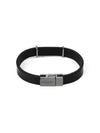 Monogram Leather Bracelet Black - SAINT LAURENT - BALAAN 4