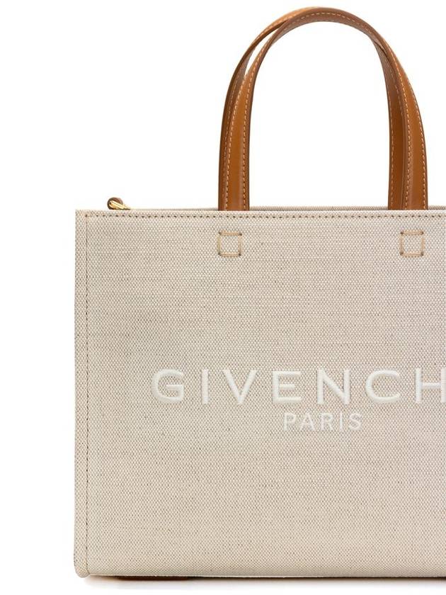 G Logo Small Canvas Tote Bag Beige - GIVENCHY - BALAAN 5