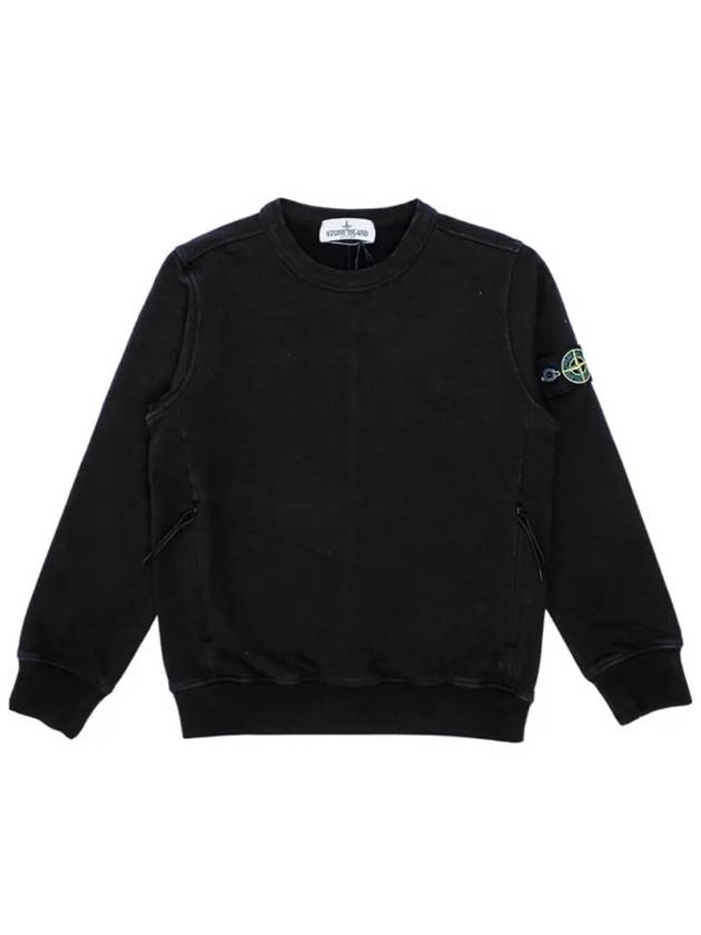 12th Anniversary Kids Wappen Brushed Zipper Sweatshirt 731662542 V0029 - STONE ISLAND - BALAAN 1