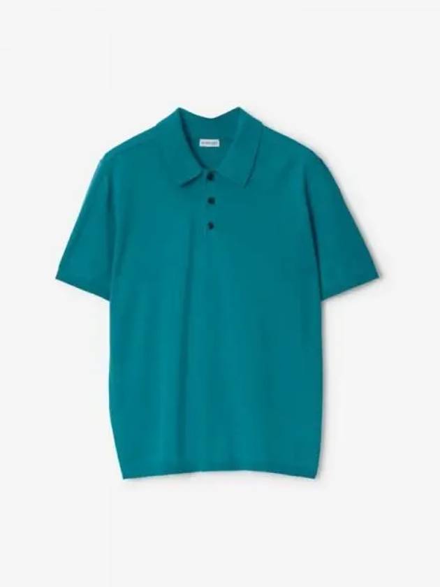 Wool polo shirt Kingfisher 315312 - BURBERRY - BALAAN 1