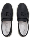 Chain Logo Leather Slip-Ons Black - TOD'S - BALAAN 7