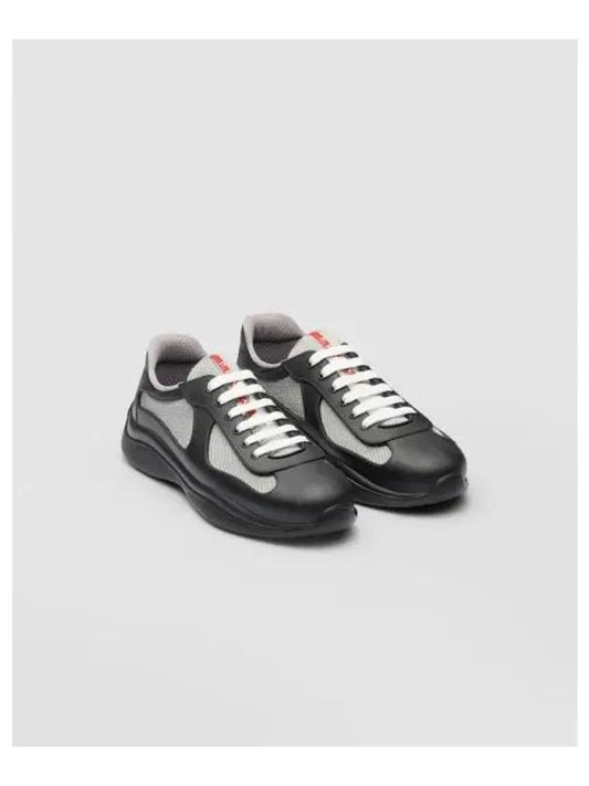 America's Cup Soft Rubber Bike Fabric Low Top Sneakers Black - PRADA - BALAAN 2