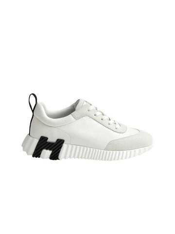 Bouncing Leather Low Top Sneakers Blanc - HERMES - BALAAN 1