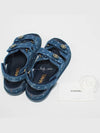 CC Button Printed Denim Velcro Sandals G35927 Dark BlueEU37 - CHANEL - BALAAN 6