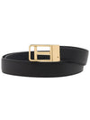 T Buckle Leather Belt Black Brown - TOM FORD - BALAAN 11