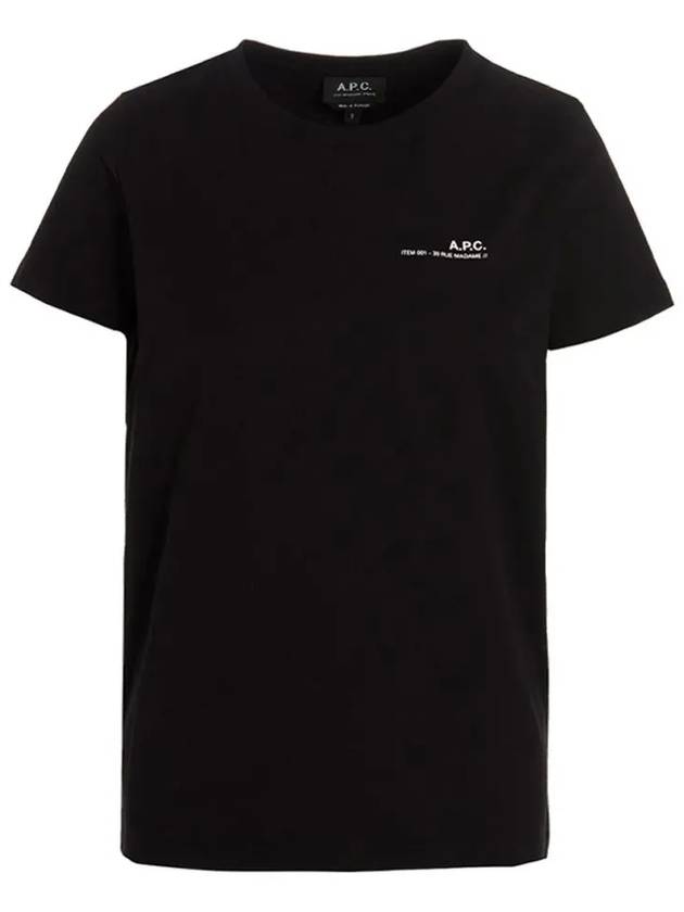 Item Logo Crew Neck Short Sleeve T-Shirt Black - A.P.C. - BALAAN 3