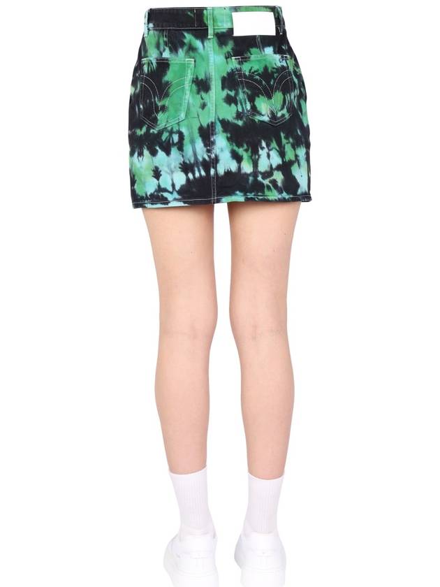 Tie Dye Denim Short H-line Skirt - AMI - BALAAN 5