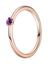 Rose Purple Solitaire Ring Rose Gold Purple - PANDORA - BALAAN 1