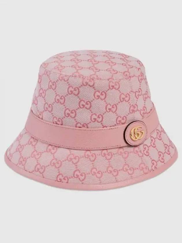 GG Canvas Bucket Hat Pink - GUCCI - BALAAN 2