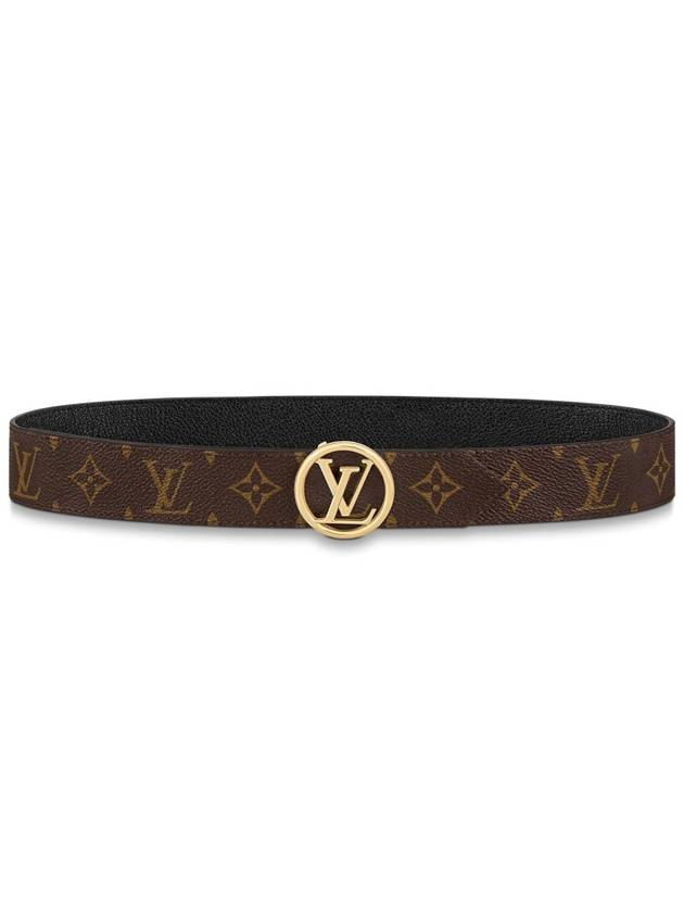 Circle 35MM Reversible Leather Belt Black Brown - LOUIS VUITTON - BALAAN 6