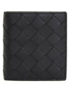 Intrecciato Slim Half Wallet Black - BOTTEGA VENETA - BALAAN 2