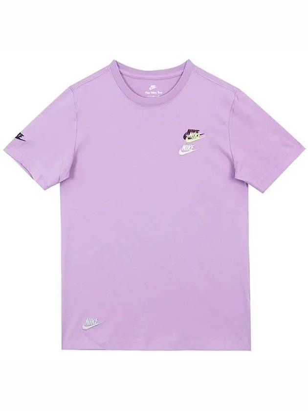 Club Essentials Short Sleeve T-Shirt Lilac - NIKE - BALAAN 3