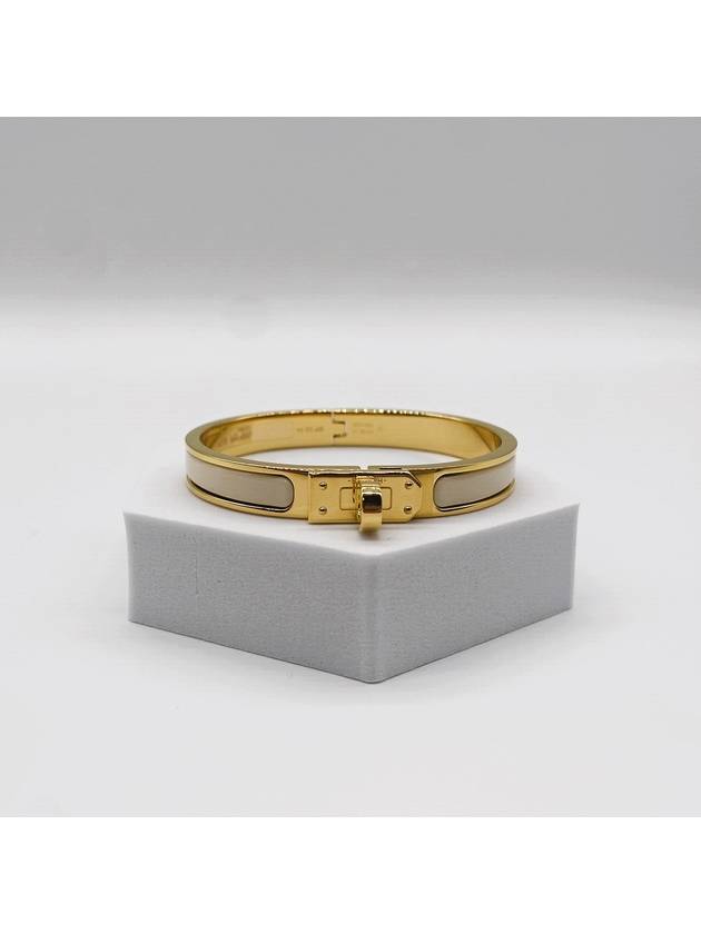 Mini Clic Kelly Bracelet Gold Cream - HERMES - BALAAN 3