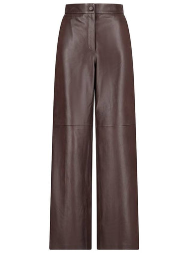 PANTALON CUIR AGNEAU NAPPA MOYEN - YVES SALOMON - BALAAN 1