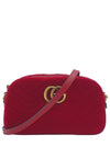 Women s gg Marmont Matelasse Velvet Chain Shoulder Bag 4257 - GUCCI - BALAAN 2