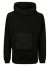 Chest Pocket Label Patch Hoodie Black - TEN C - BALAAN 1