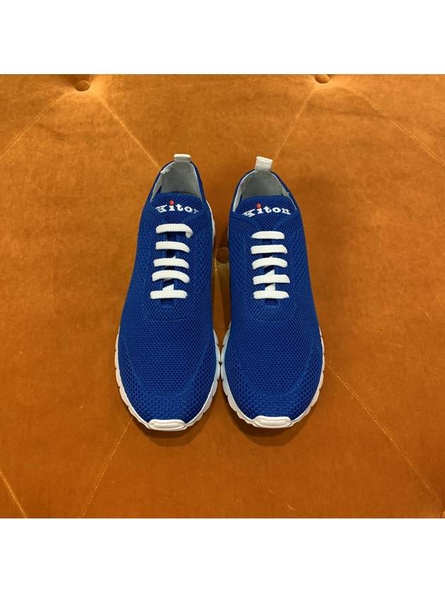 knit low top sneakers blue - KITON - BALAAN 3