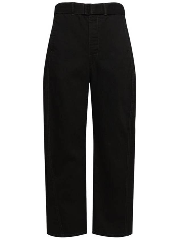 Twisted Belted Straight Pants Black - LEMAIRE - BALAAN 1