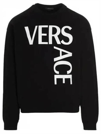 Across Logo Sweatshirt Black - VERSACE - BALAAN 2