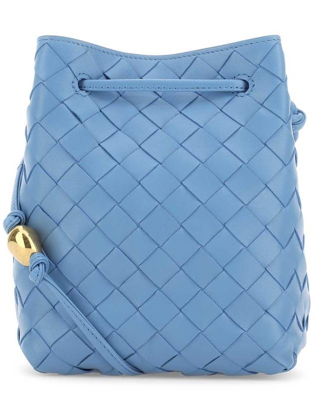 Intrecciato Small Bucket Bag Light Blue - BOTTEGA VENETA - BALAAN 1